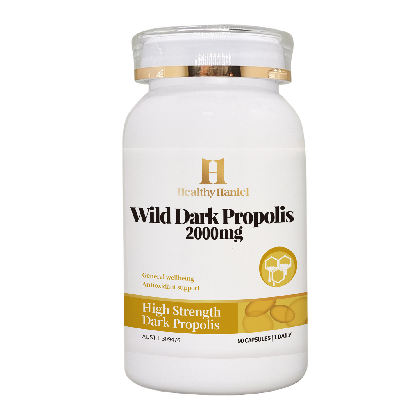 Healthy Haniel Wild Dark Propolis 2000mg 90 Capsules